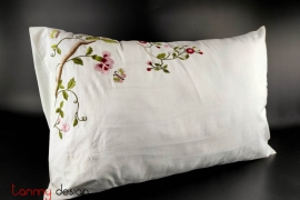  Pillowcase set - flower branch embroidery